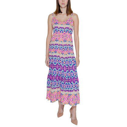 Multicolor Polyester Polyester Dress