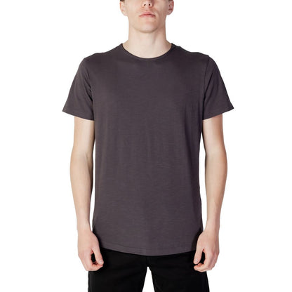 Gray Cotton Cotton T-Shirt