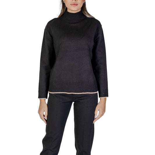 Black Polyester Sweater