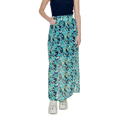 Turquoise Polyester Skirt