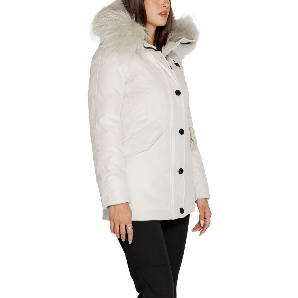 White Polyester Jackets & Coat