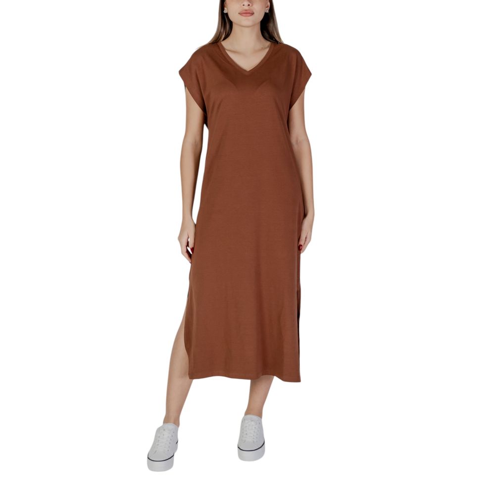 Brown Cotton Dress