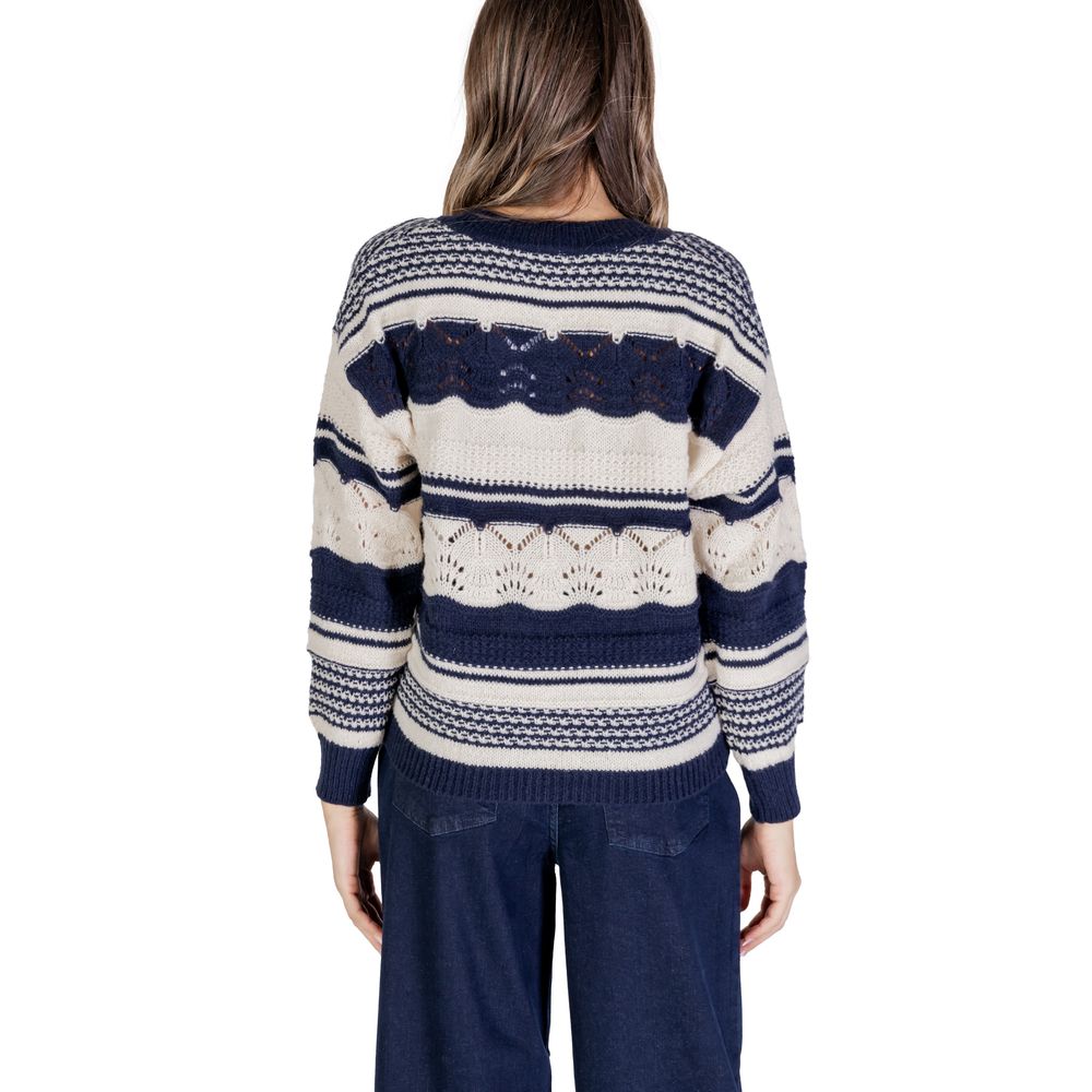 Blue Polyester Polyester Sweater