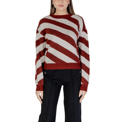 Bordeaux Polyester Polyester Sweater