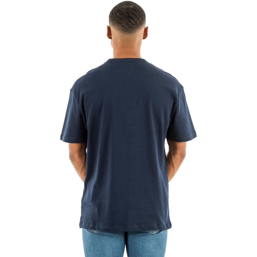 Blue Cotton Cotton T-Shirt