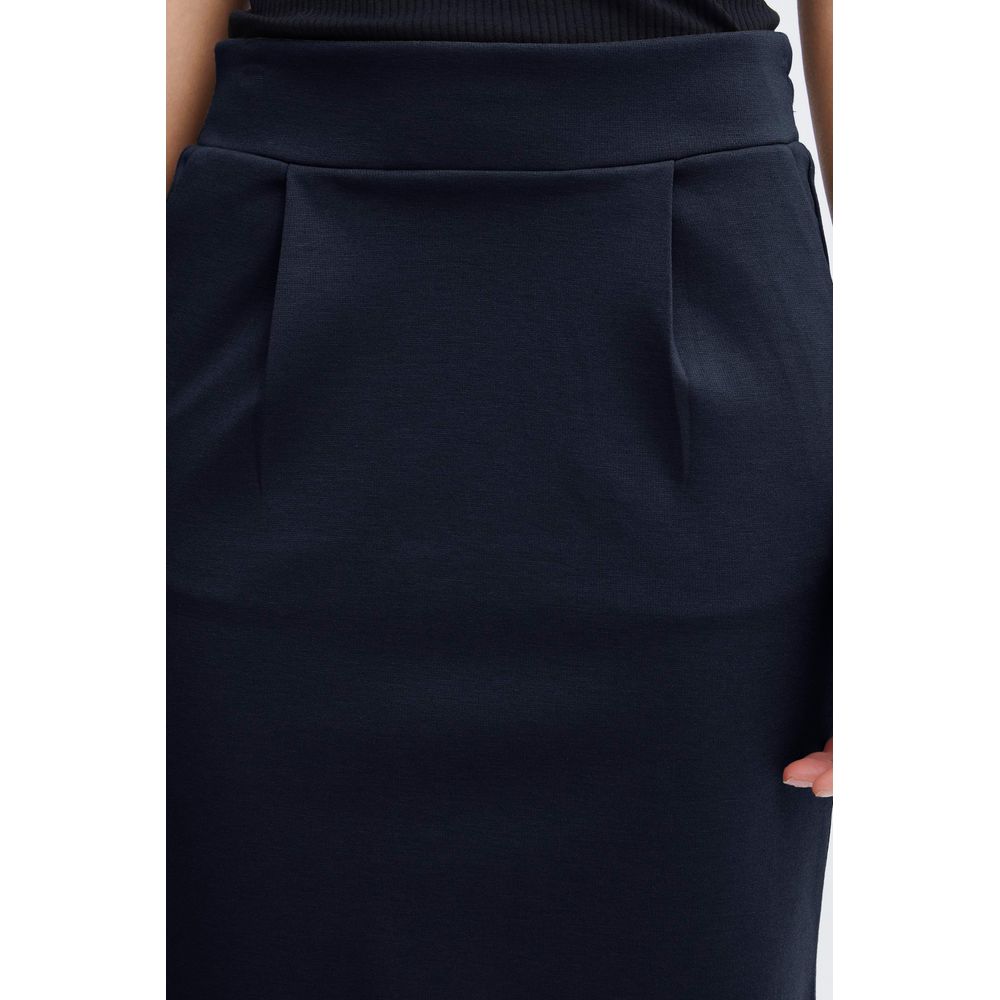 Blue Polyester Skirt