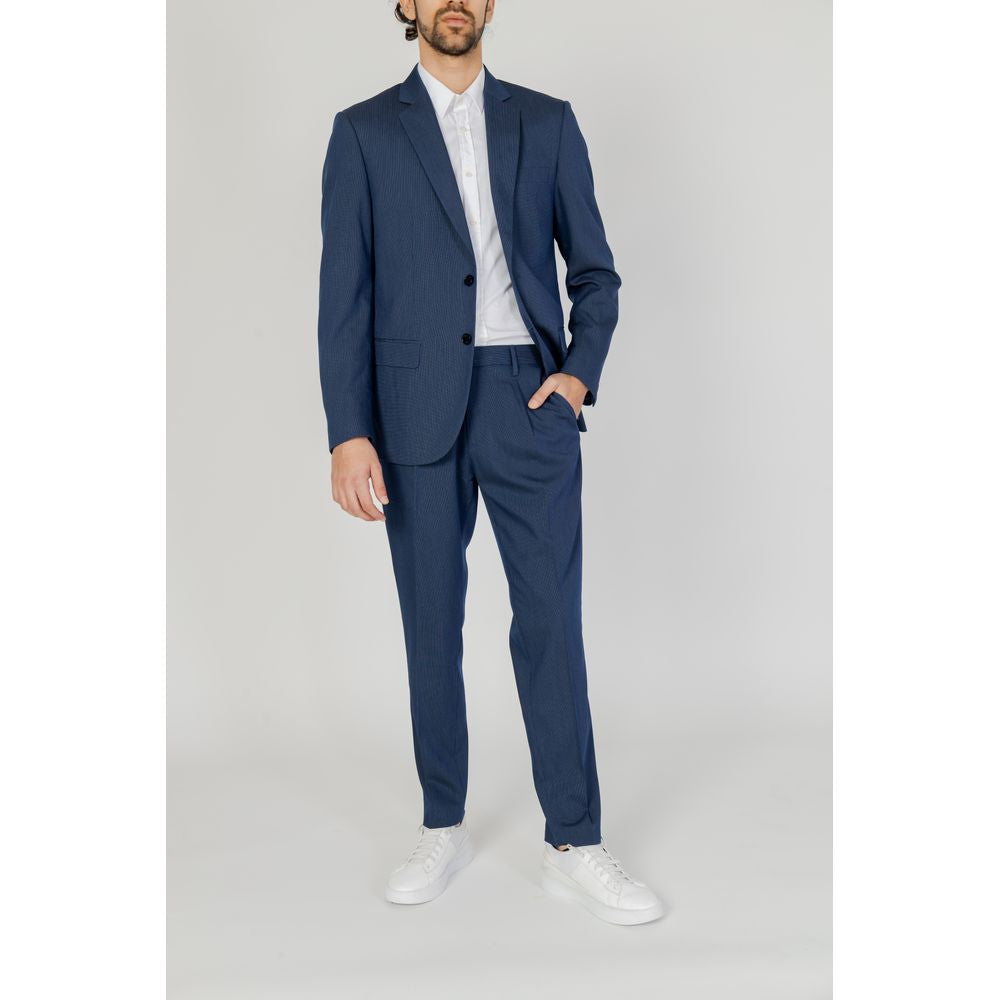 Blue Polyester Suit