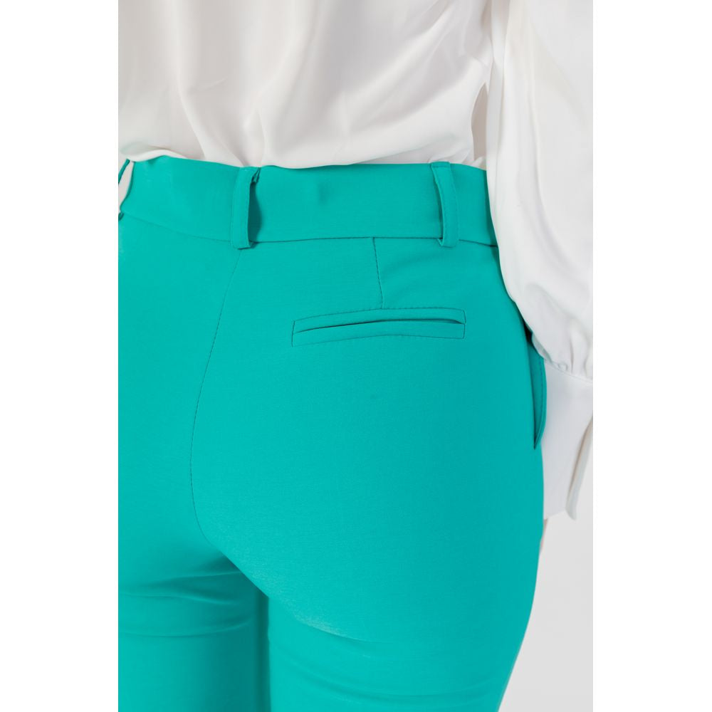 Green Polyester Jeans & Pant