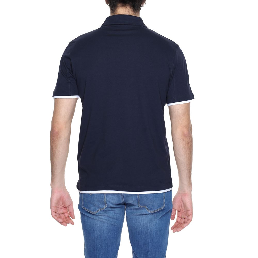 Blue Cotton Polo Shirt