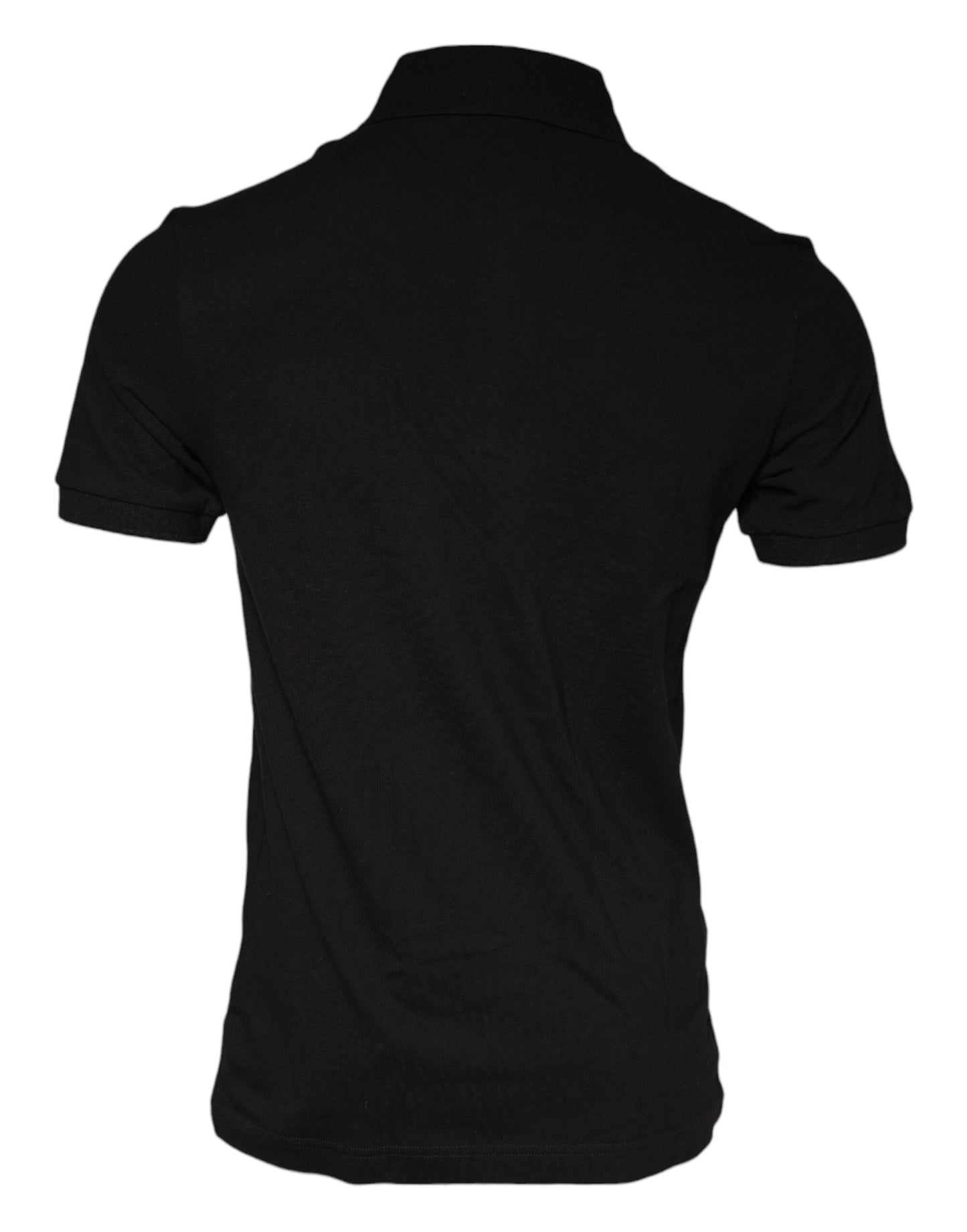 Black DG Heart Cotton Collared Polo T-shirt