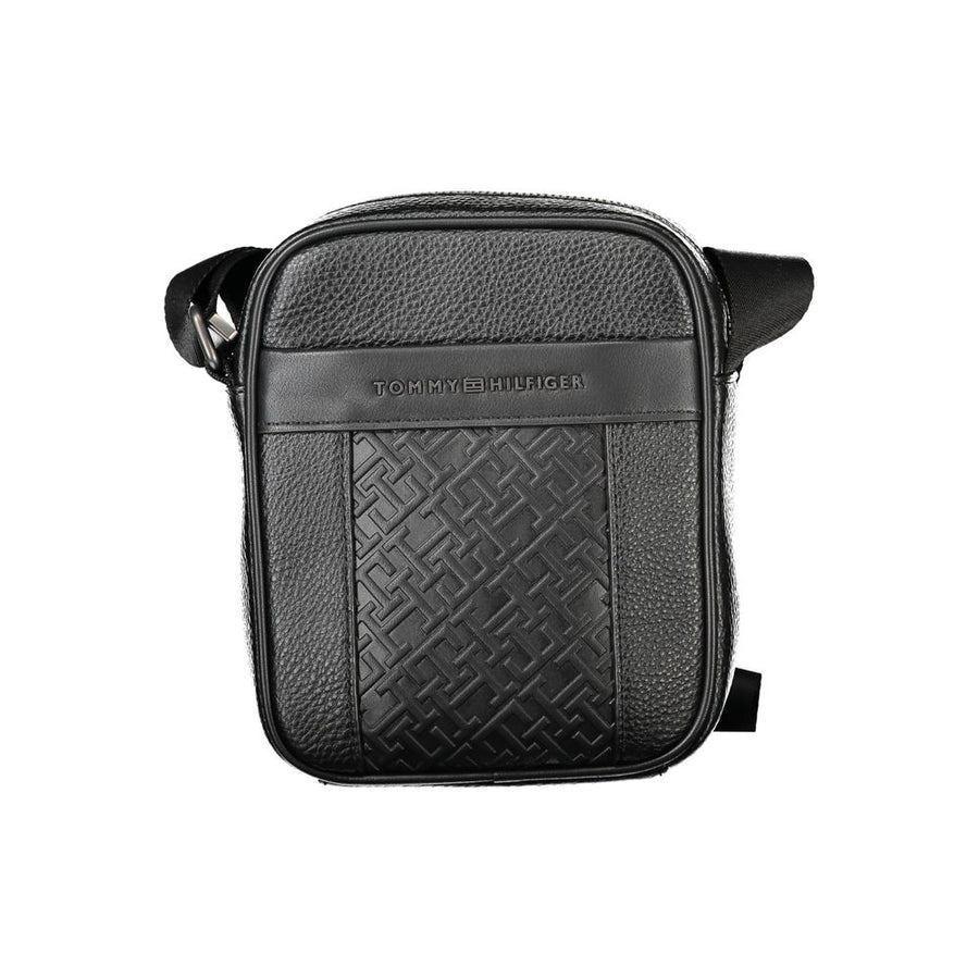 Black Polyethylene Men Shoulder Bag