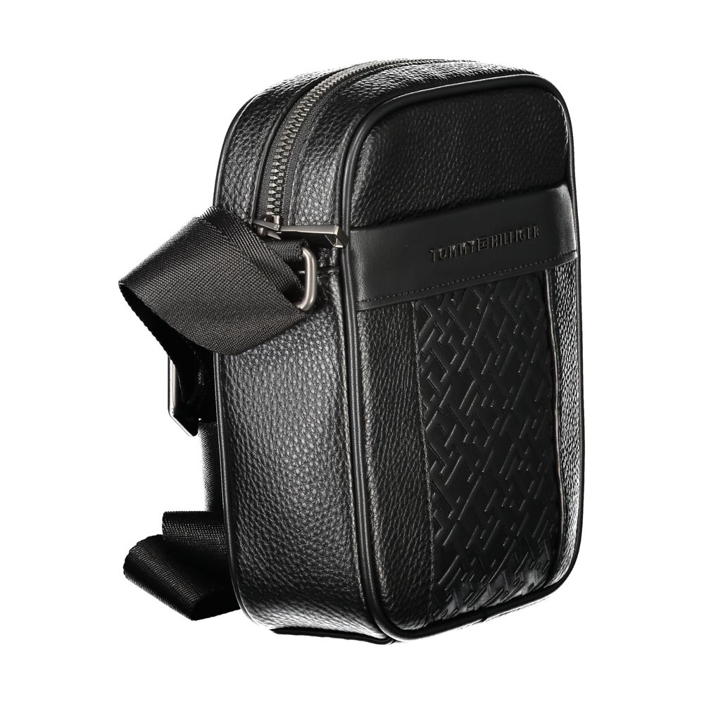 Black Polyethylene Men Shoulder Bag