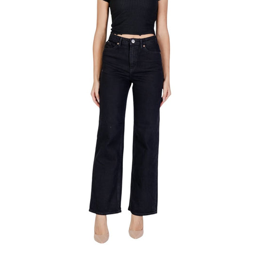 Black Cotton Jeans & Pant