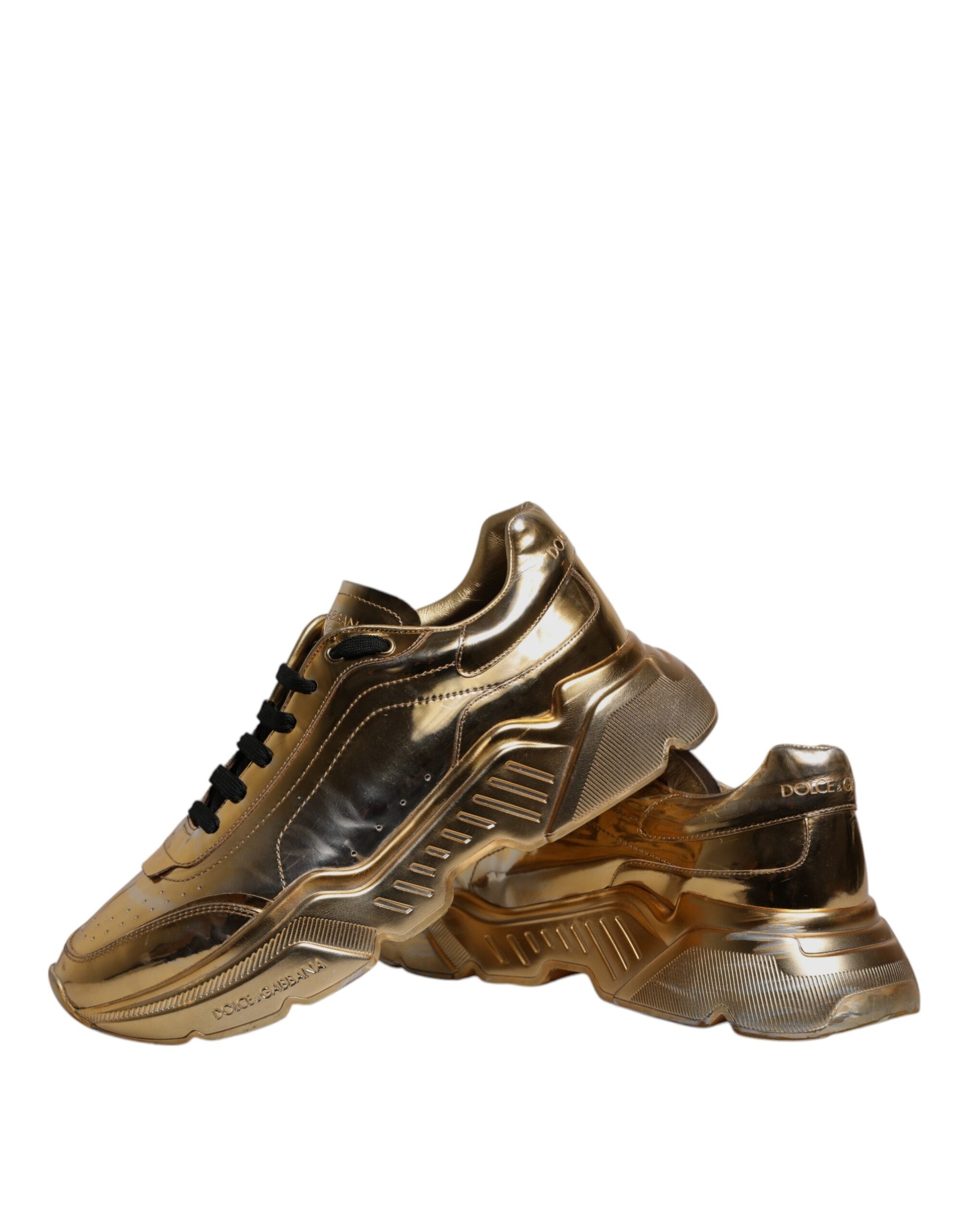 Gold Leather Daymaster Low Top Sneakers Shoes