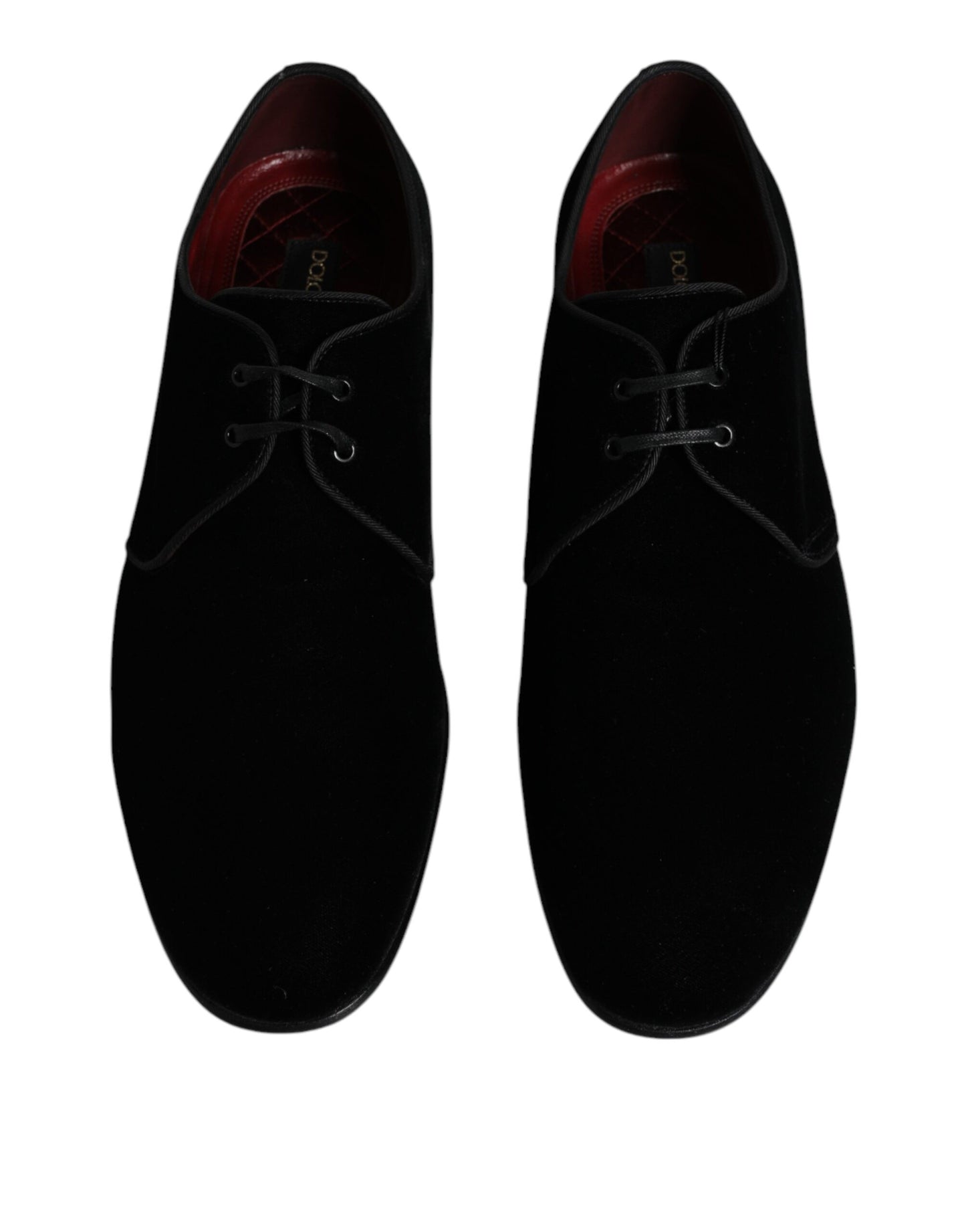 Black Velvet Leather Lace Up Men Derby Shoes