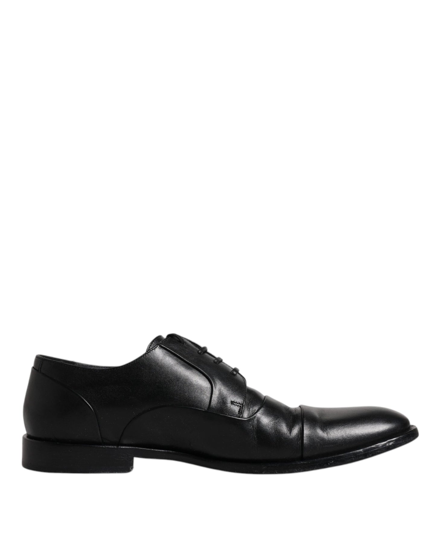 Black Leather Lace Up Men Derby Formal Shoes