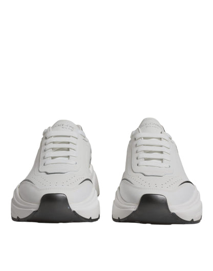 White Silver DAYMASTER Leather Men Sneakers Shoes