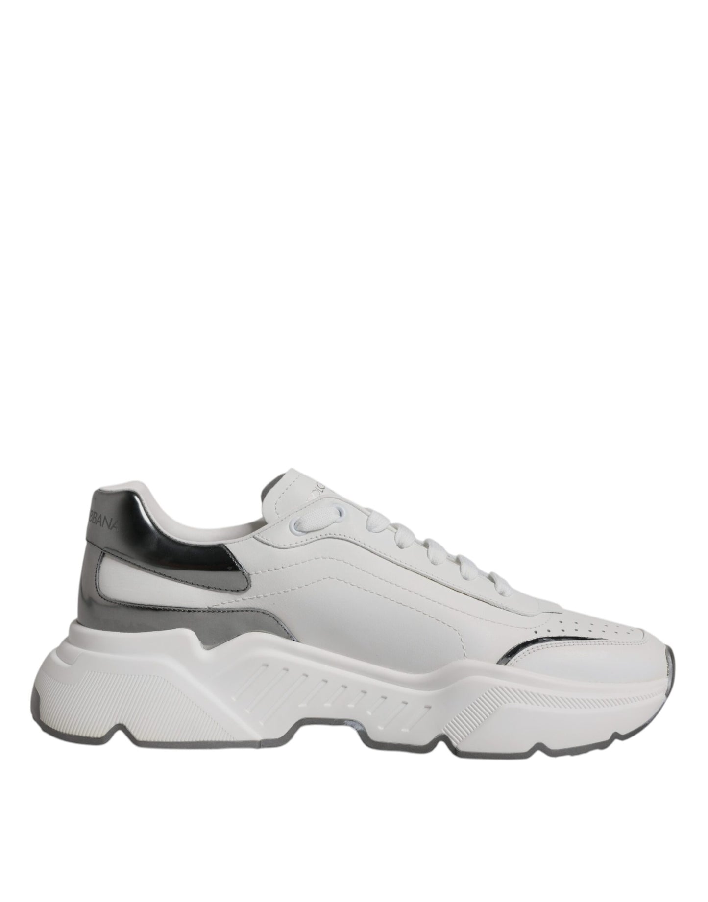 White Silver DAYMASTER Leather Sneakers Shoes