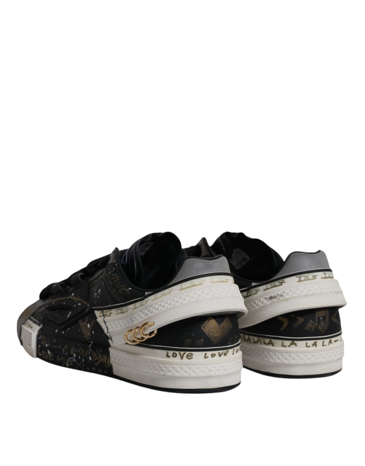 Black White Portofino Low Top Sneakers Shoes