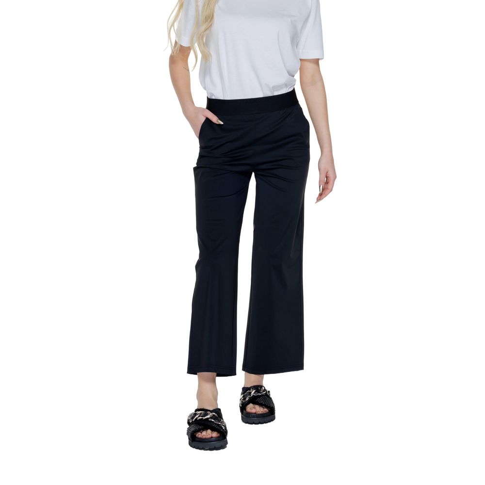 Black Polyamide Jeans & Pant