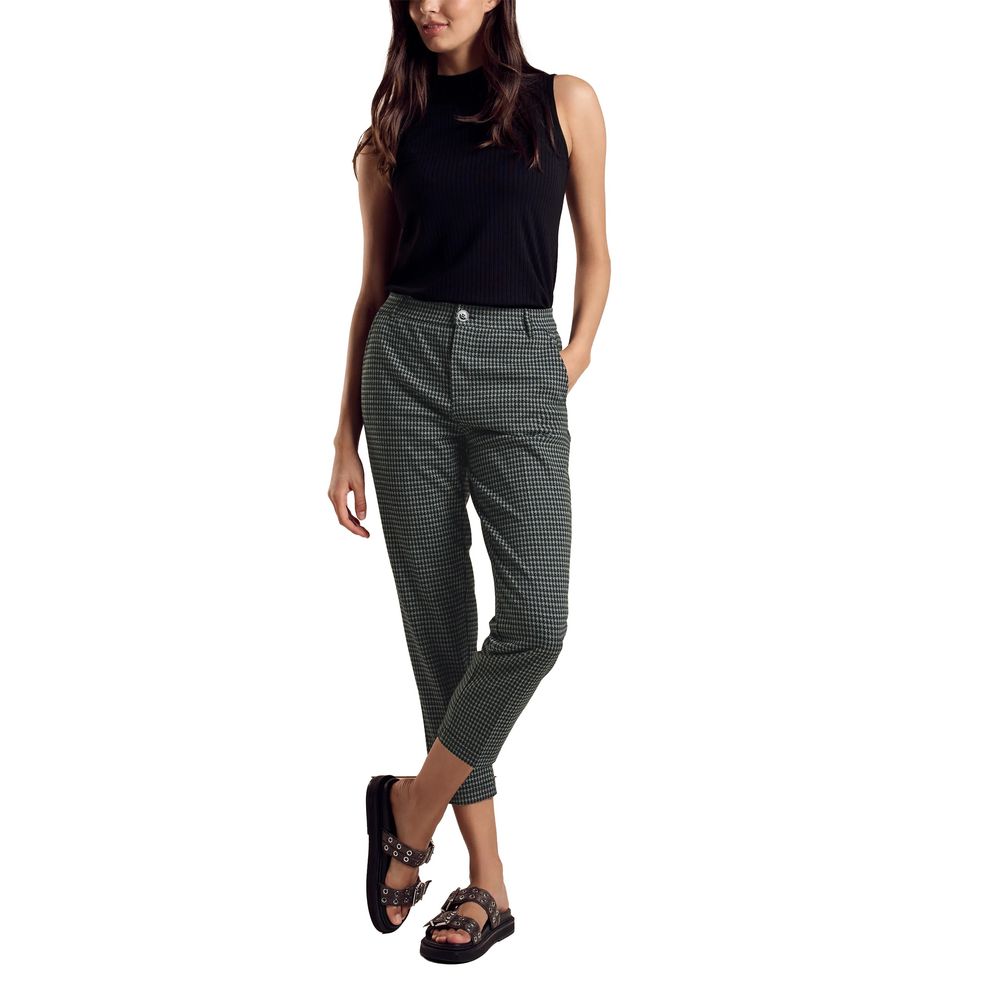 Green Polyester Jeans & Pant