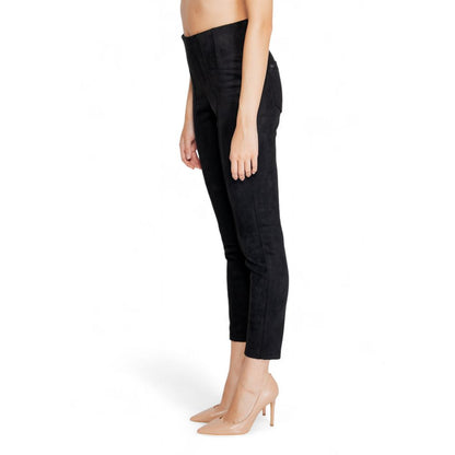 Black Polyester Jeans & Pant