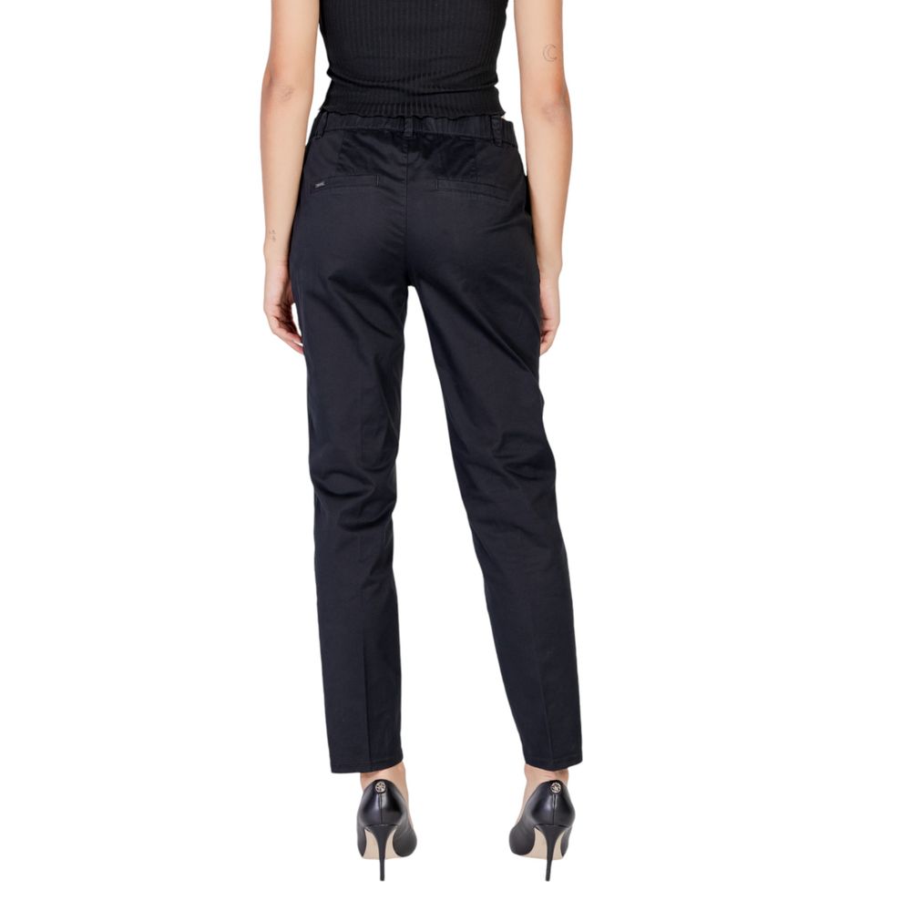 Black Cotton Jeans & Pant