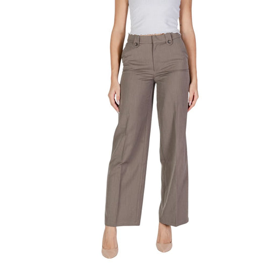 Gray Polyester Jeans & Pant