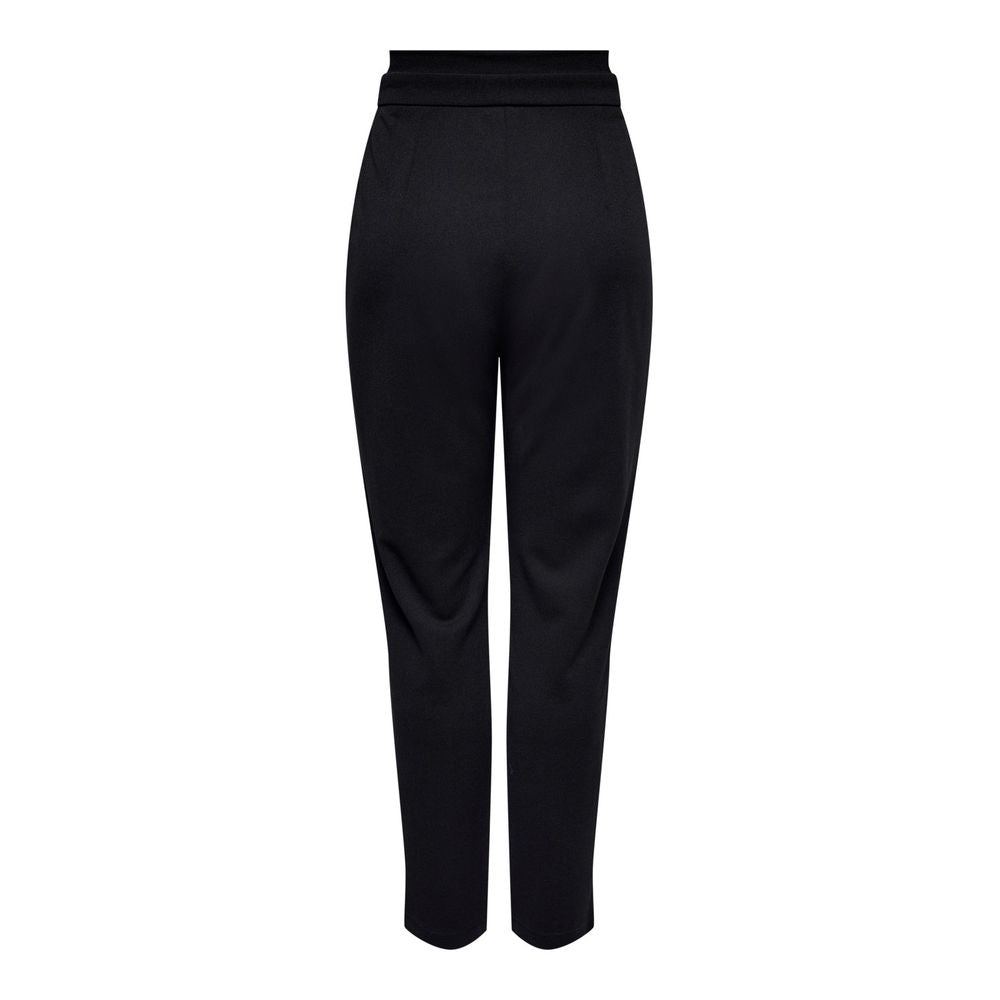 Black Polyester Jeans & Pant