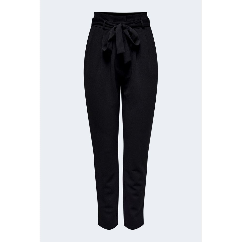 Black Polyester Jeans & Pant