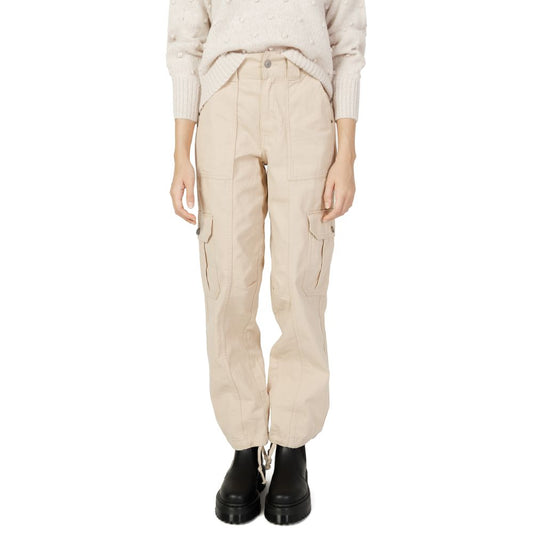 Beige Cotton Jeans & Pant