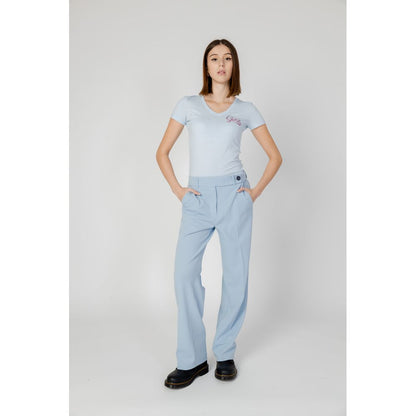 Blue Polyester Jeans & Pant