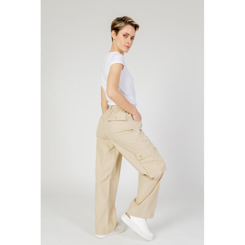 Beige Cotton Jeans & Pant