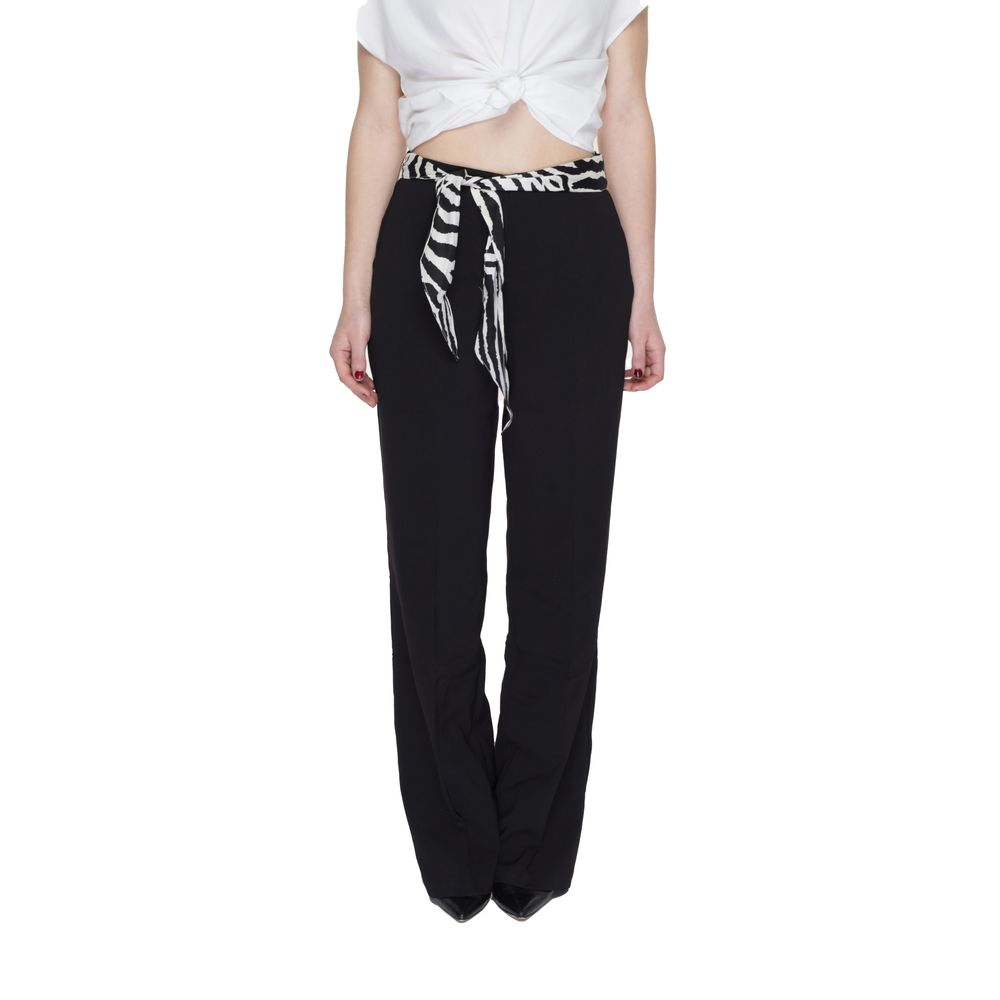 Black Polyester Jeans & Pant