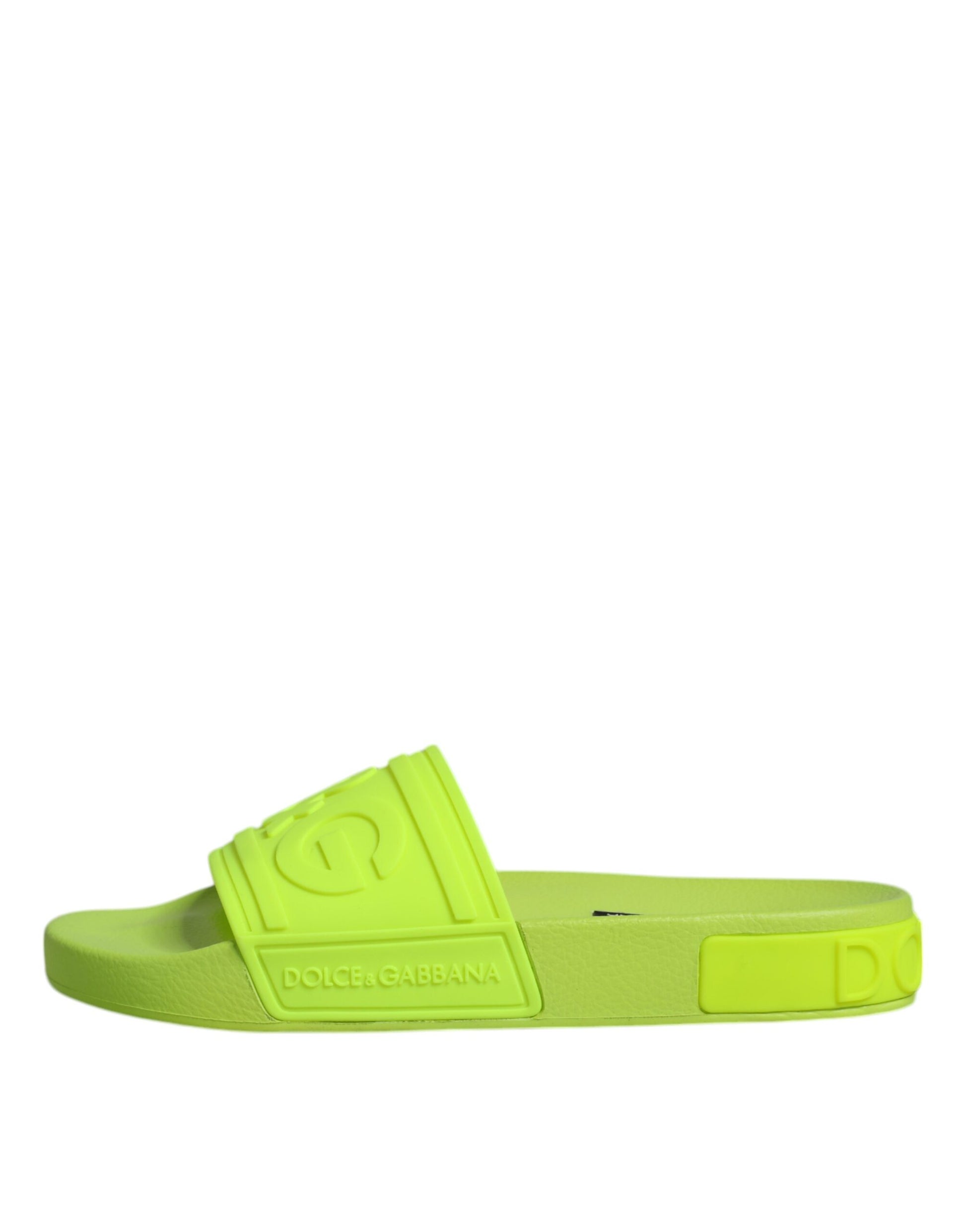 Green Rubber Slides Sandals Beachwear Shoes