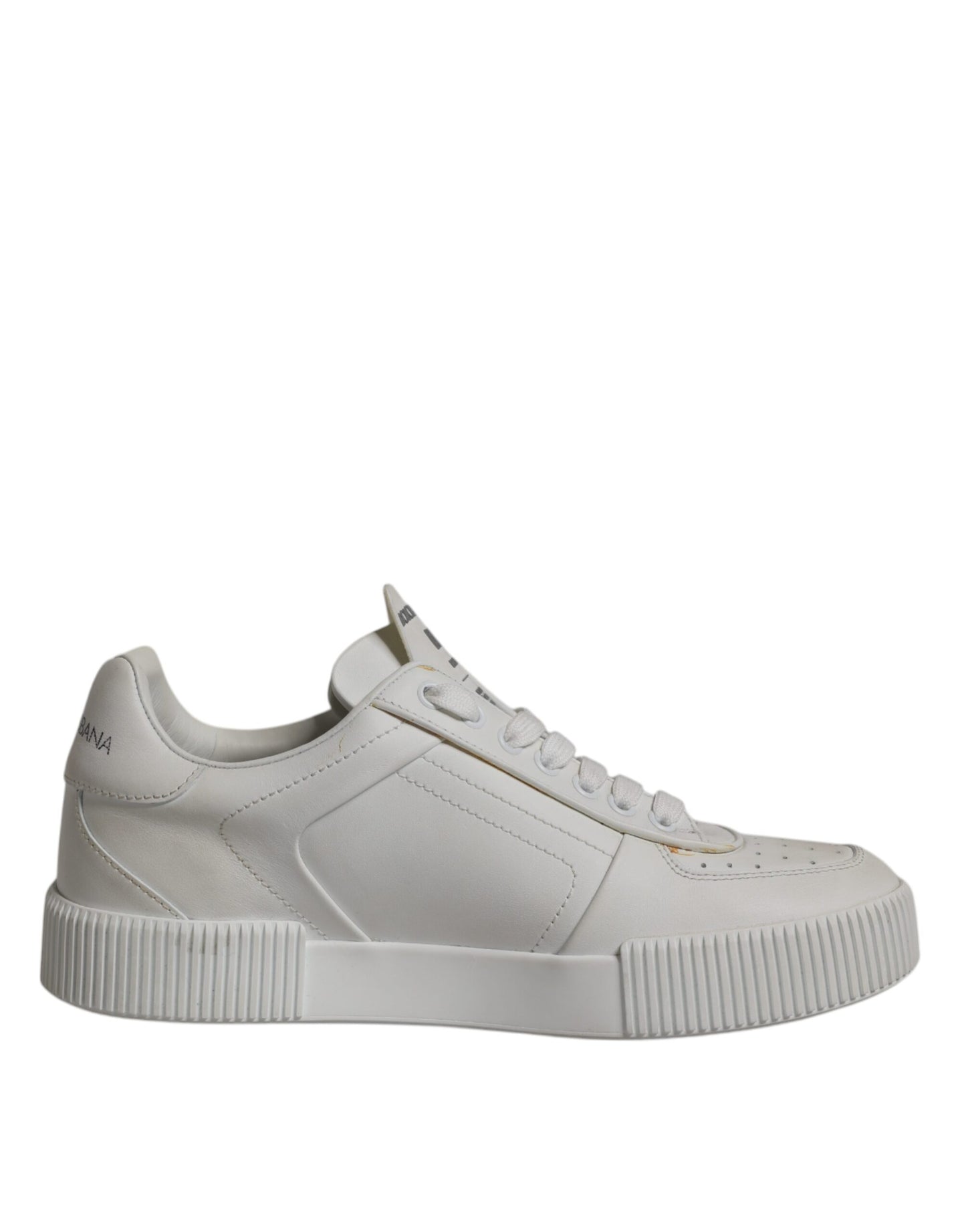 White Miami Leather Low Top Sneakers Shoes