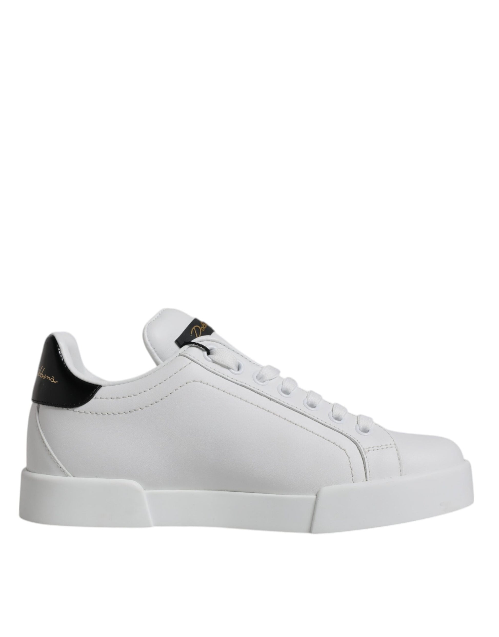 White Leather Classic Low Top Sneakers Shoes