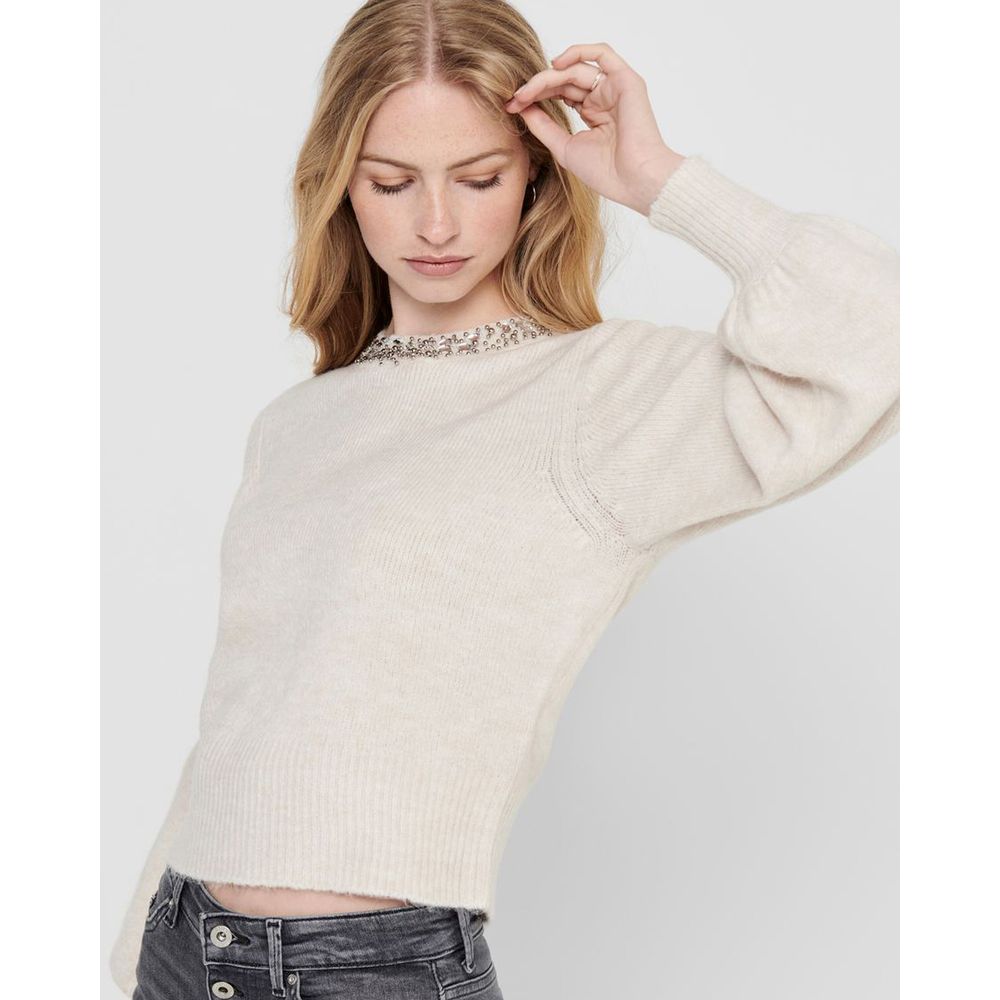 Cream Polyester Sweater