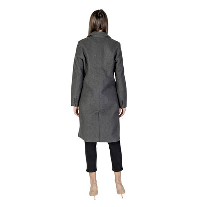 Gray Polyester Jackets & Coat