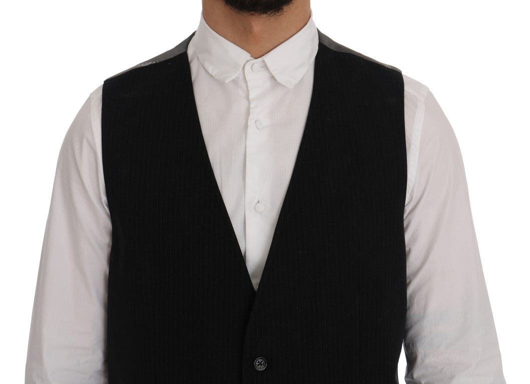 Elegant Striped Waistcoat Vest