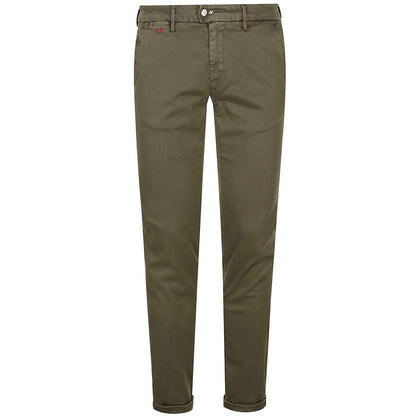 Green Cotton Jeans & Pant