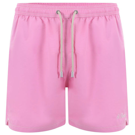 Pink Polyester Men's Swimwear Boxer