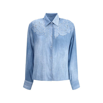 Embroidered denim Shirt