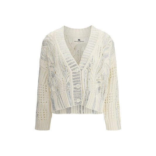 Rhinestone cotton Cardigan