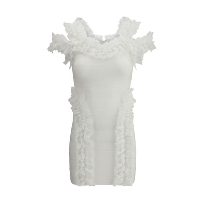 Knit Ruffle Mini Dress