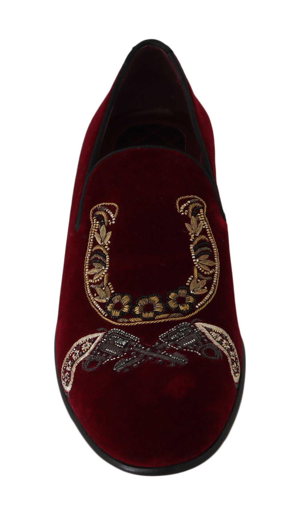 Bordeaux Velvet Sequined Men's Loafers