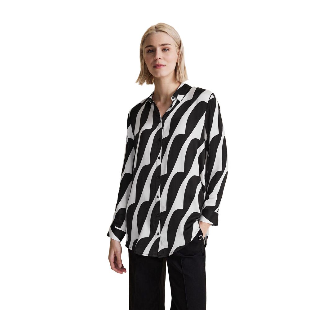 Black And White Viscose Shirt