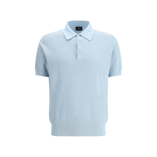 Polo Shirt with woven pattern.