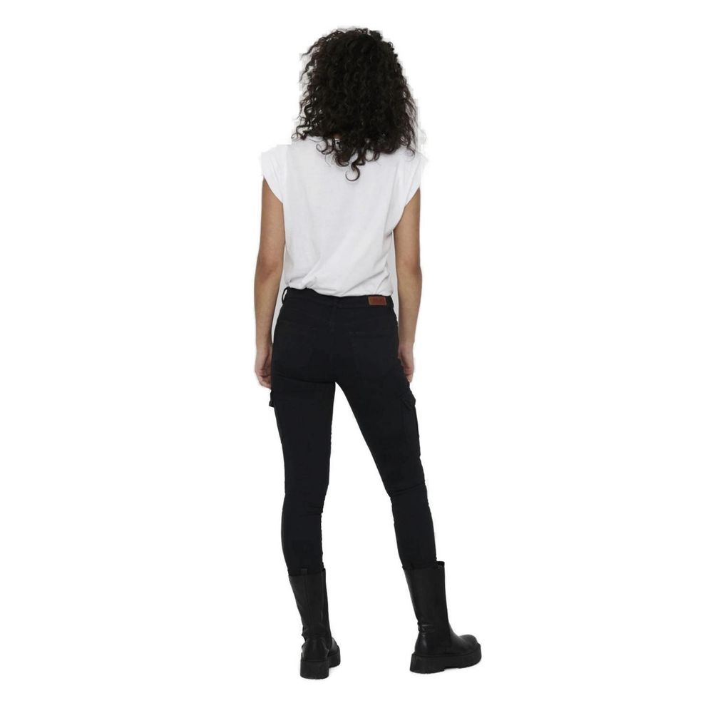 Black Cotton Jeans & Pant