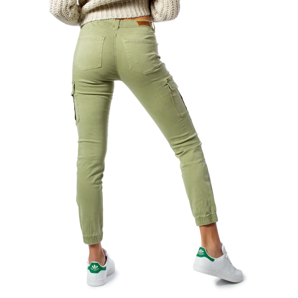 Green Cotton Jeans & Pant